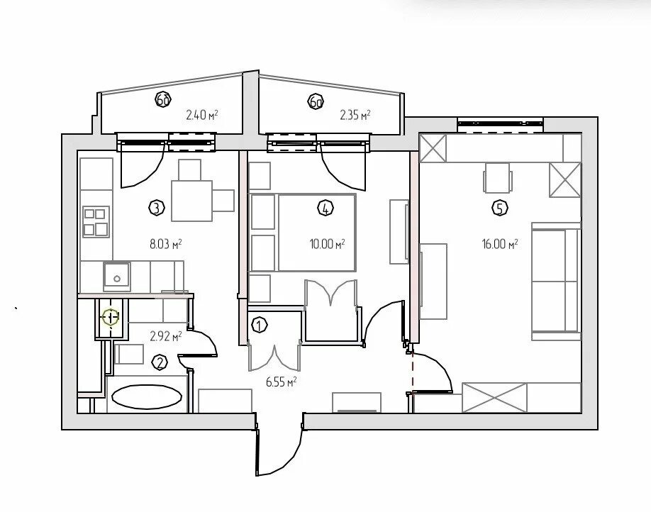 Планировки квартир 44 м Ремонт маленькой двушки в панельном доме - INMYROOM