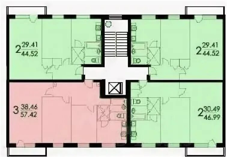 Планировки квартир 515 Объявление № 79865926 - продажа трехкомнатной квартиры в Москве, улица Гражданск