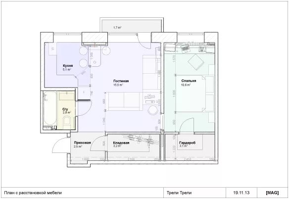 Планировки квартир 60 м Перепланировка квартиры 43 кв.м - Михаил Гуревич