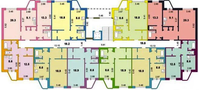 Планировки квартир апатиты Типовой жилой дом серии 93м (111-93м) планировки квартир, фото