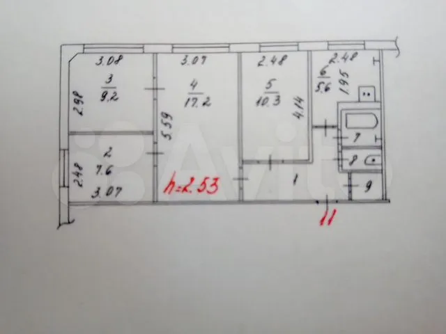 Планировки квартир апатиты 4-к квартира, 60.4 м², 4/5 эт. на продажу в Апатитах Купить квартиру Авито