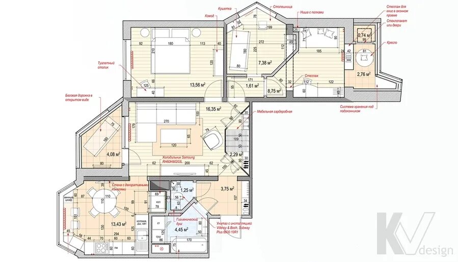 Планировки квартир дом п44т Проект трехкомнатной квартиры П-44Т в Медведково