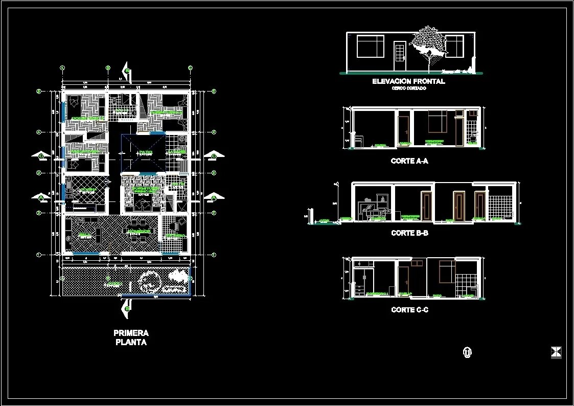 Планировки квартир dwg Single Family Home DWG Block for AutoCAD * Designs CAD