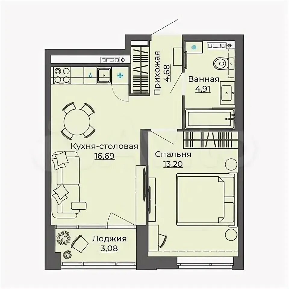 Планировки квартир екатеринбурга 1-к. квартира, 42,6 м², 6/23 эт. на продажу в Екатеринбурге Купить квартиру Авит