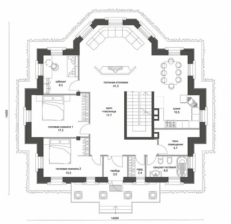 Планировки квартир элитного дома Продажа дома 290 м² по адресу Московская область, Ленинский городской округ, дер