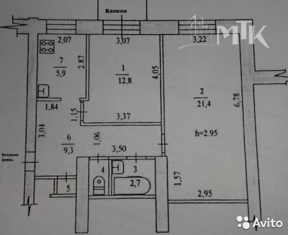 Планировки квартир хабаровск Продажа 2-комнатной квартиры, Хабаровский край, Хабаровск, улица Бойко-Павлова, 