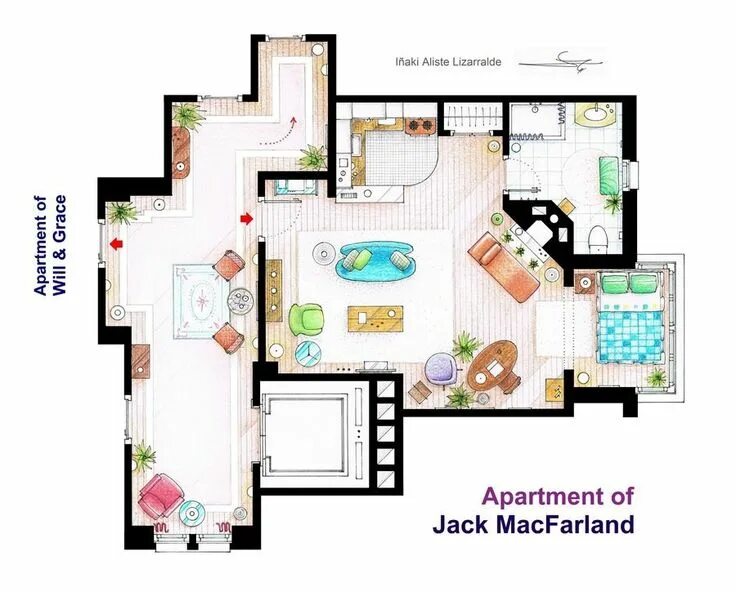 Планировки квартир из сериалов 13 Incredibly Detailed Floor Plans Of The Most Famous TV Show Homes Floor plans,