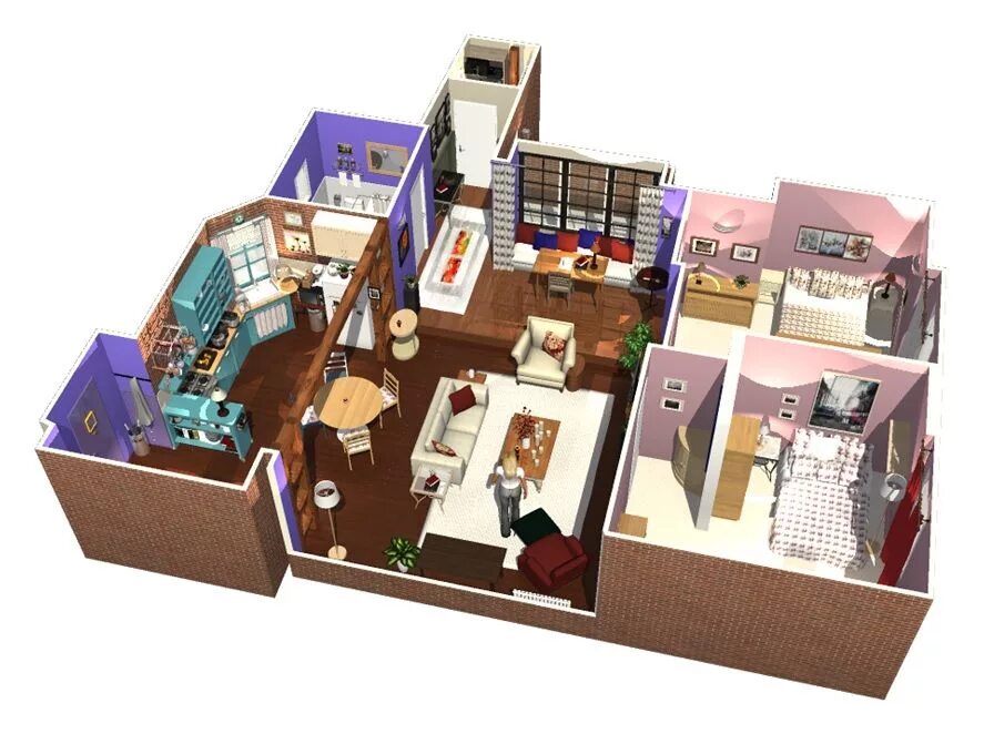 Планировки квартир из сериалов Monica's Apartment: Decor Friends Central Fandom