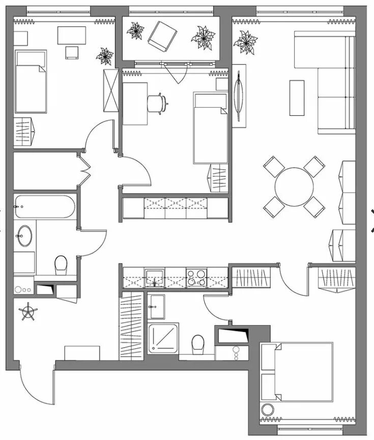 Планировки квартир кухня коридор simple house plans Schmale hauspläne, Wie man plant, Design für zuhause