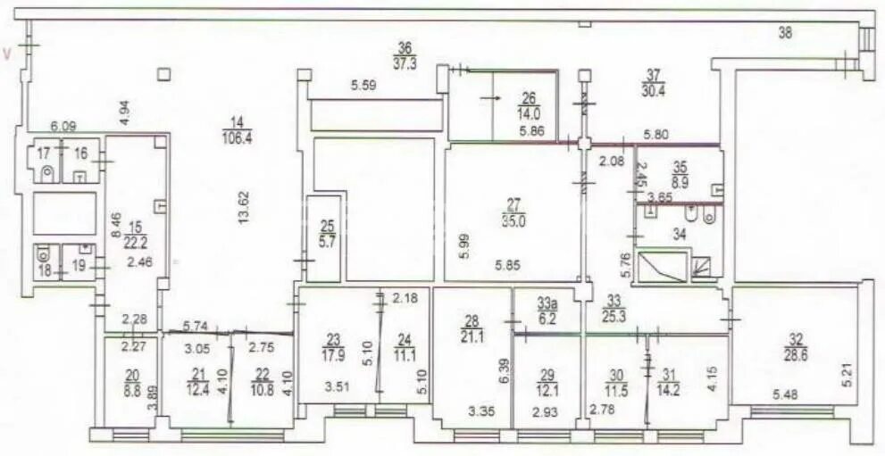 Планировки квартир ленина 2 Продажа помещений 468 м² на 1 этаже в Ленинский проспект 99, 95 000 256 ₽. - ID 
