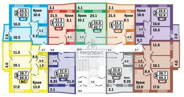 Планировки квартир магнитогорск Купить 2-комн квартиру в новостройке, 51 м², 7/10 этаж, Челябинская область, Маг