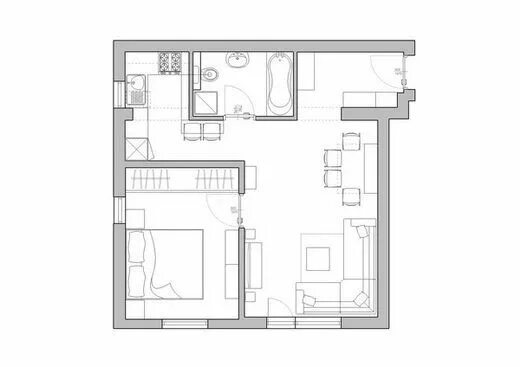Планировки квартир на карте Delightful and Modern Apartment Design from Studio Neopolis - Design Swan Apartm