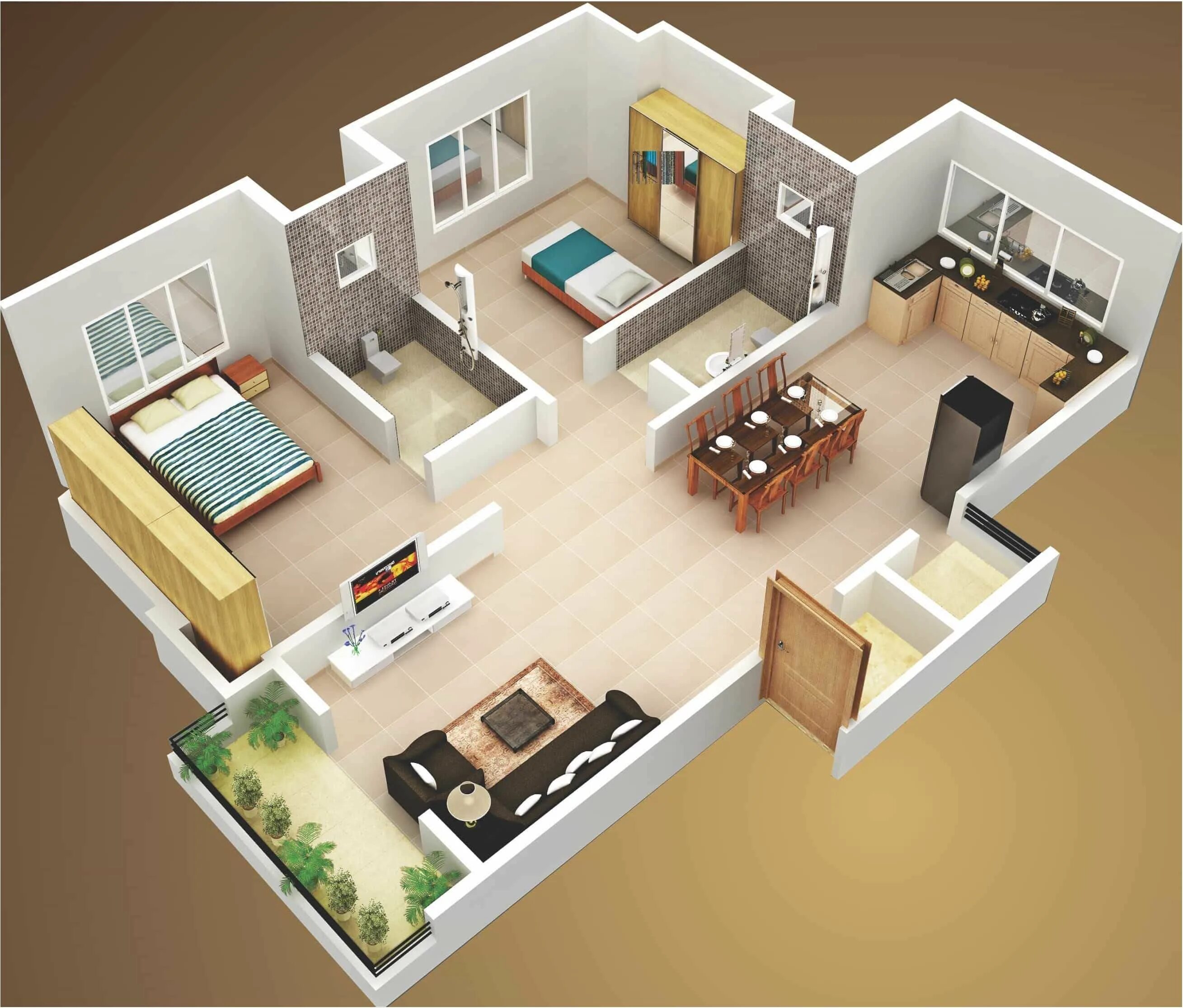 Планировки квартир на компьютере Amazing 3D Floor Plan Design Ideas - Engineering Discoveries Small house plans, 