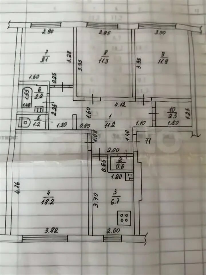 Планировки квартир нижнекамск 4-к. квартира, 74,7 м², 1/5 эт. на продажу в Нижнекамске Купить квартиру Авито