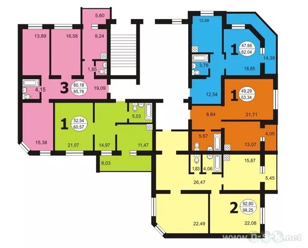 Планировки квартир оренбург Планировки квартир Забалуева, 35/5, ЖК Чистая слобода