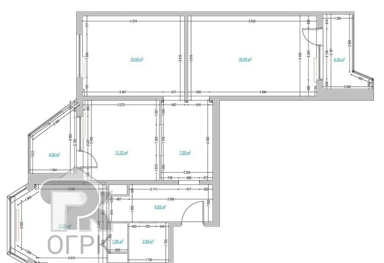 Планировки квартир п 44т с размерами Купить 3-комнатную квартиру, № 307867