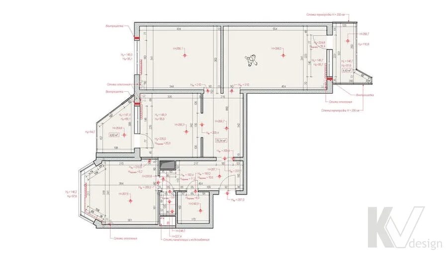 Планировки квартир п 44т с размерами План бти п44 3х комнатная