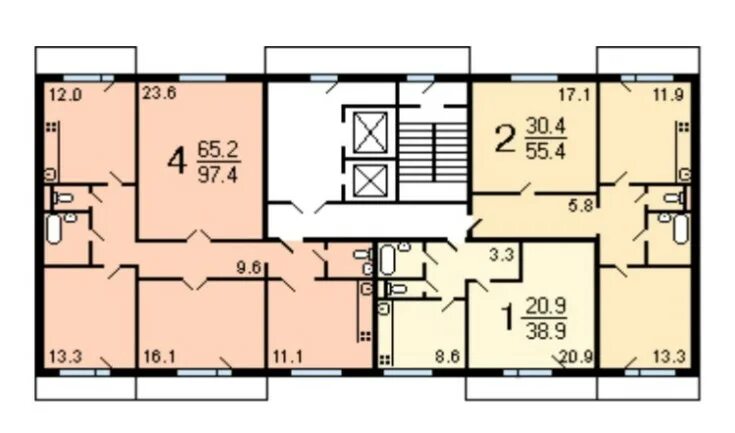 Планировки квартир п 46 с размерами планировка ⭐ 2023 Дизайн Интерьера A-R-S