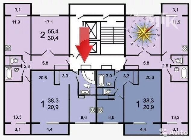 Планировки квартир п 46 с размерами Продажа 1-комнатная квартира в Москве - Москва, Большая Очаковская улица, 40, кв