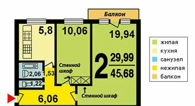 Планировки квартир размеры 515 Аренда двухкомнатной квартиры Москва, метро Полежаевская, проспект Маршала Жуков