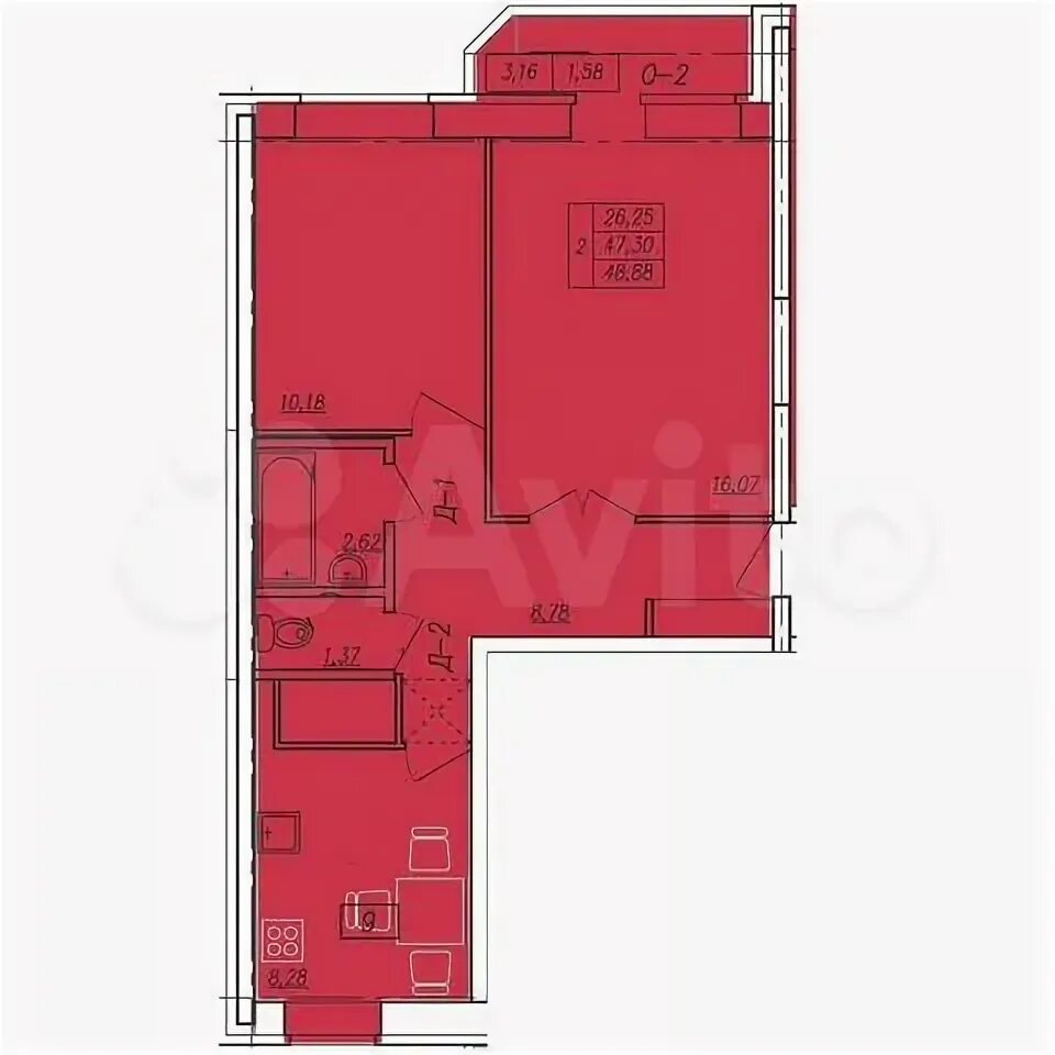 Планировки квартир рыбинск 2-к квартира, 48 м², 10/10 эт. на продажу в Рыбинске Купить квартиру Авито
