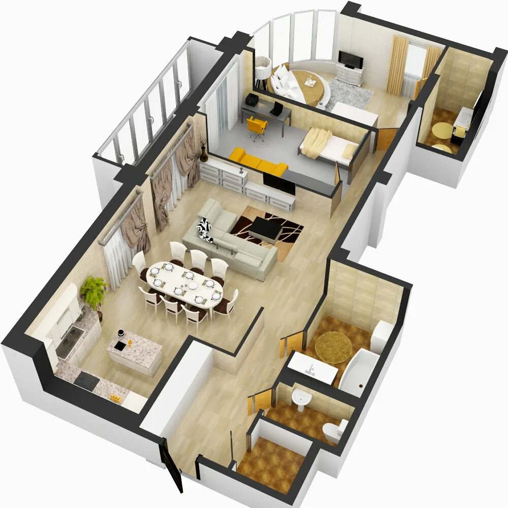 Планировки квартир с большими лоджиями House Design - Tech Insider Presents
