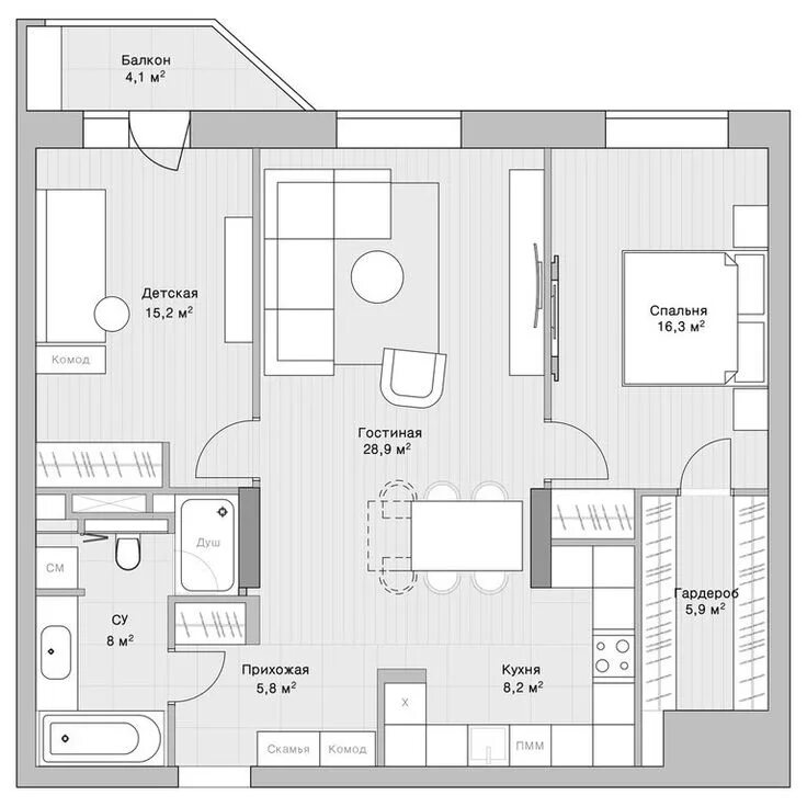 Планировки квартир с двумя санузлами Pin on Interior Design Planning