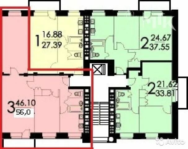 Планировки квартир серии ii 29 Продажа 3-комнатная квартира в Москве - Москва, улица Костякова, 17к2, квартира 