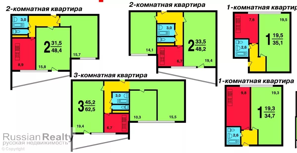 Планировки квартир серия дома ii 68 Серия дома II-68-02/12К RussianRealty