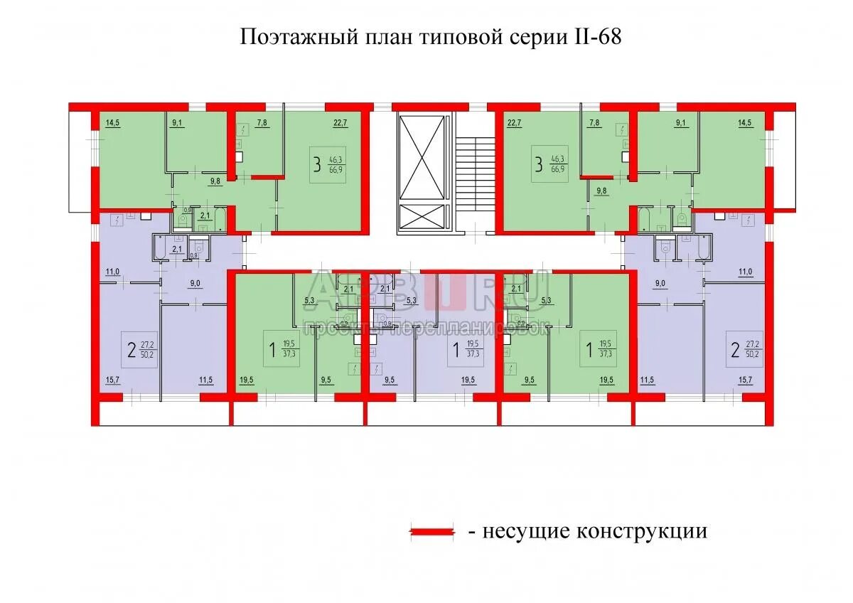 Планировки квартир серия дома ii 68 Серия II-68- варианты перепланировок, планировки, БТИ