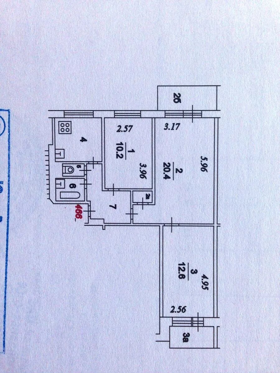 Планировки квартир серия ii 49 Купить 3-комнатную квартиру, 60 м² по адресу Москва, Полярная улица, 26 к2, 9 эт
