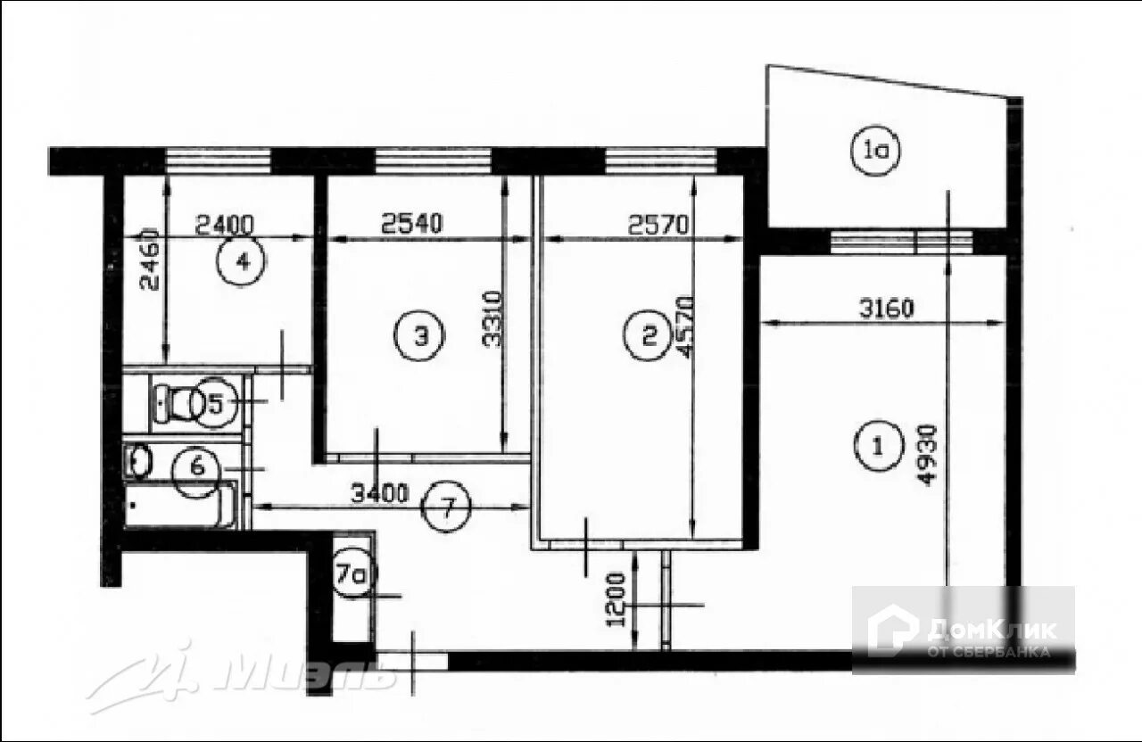Планировки квартир серия ii 49 Купить 3-комнатную квартиру, 55.1 м² по адресу Москва, улица Лётчика Бабушкина, 