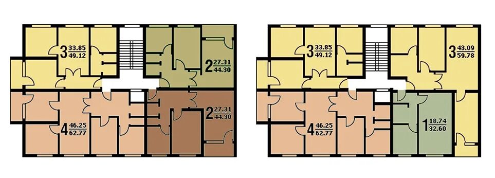 Планировки квартир серия ii 49 Типовая серия II-49 Архитектурное бюро "Аркоф"