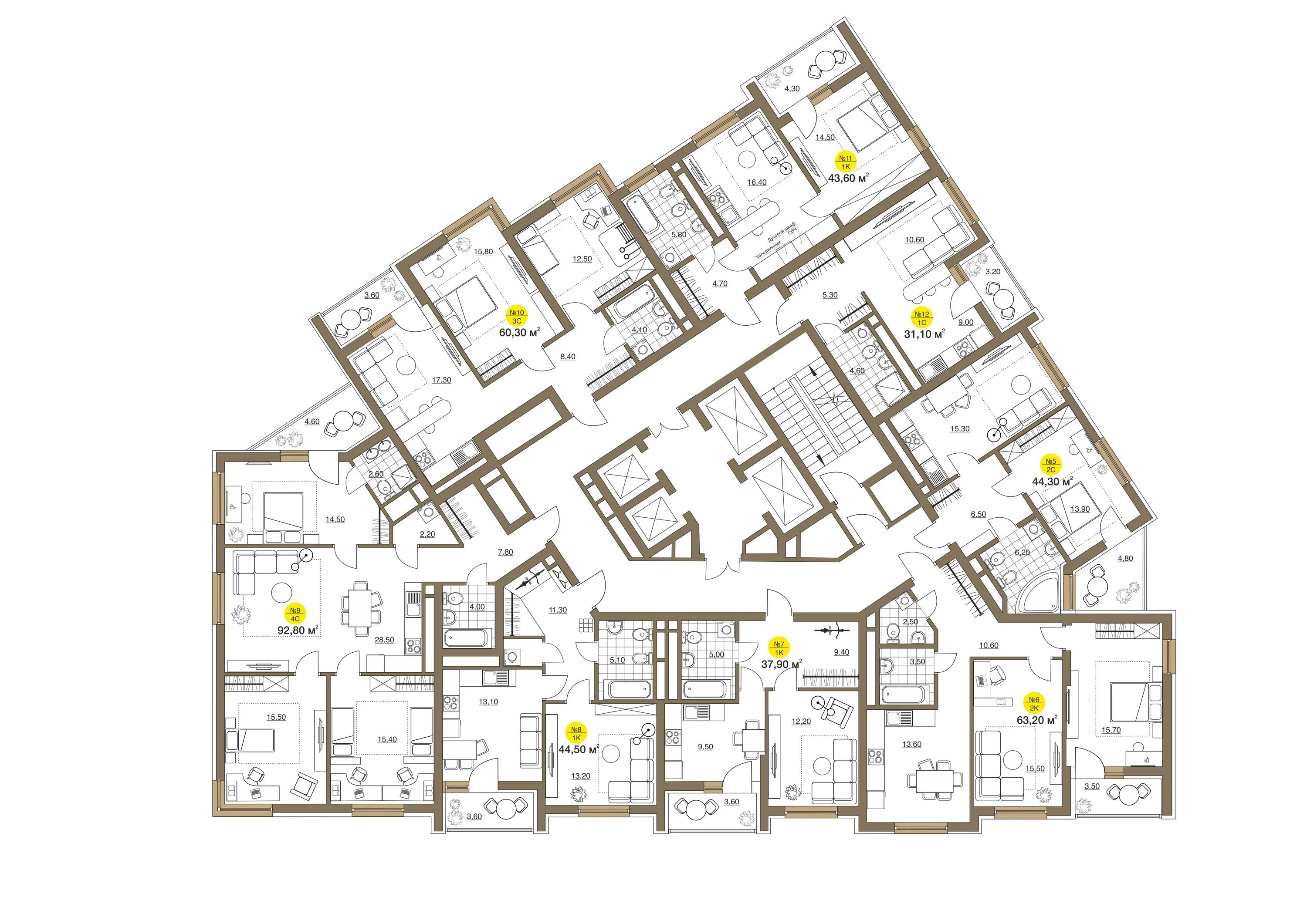 Планировки квартир спб Планировки ЖК iTower