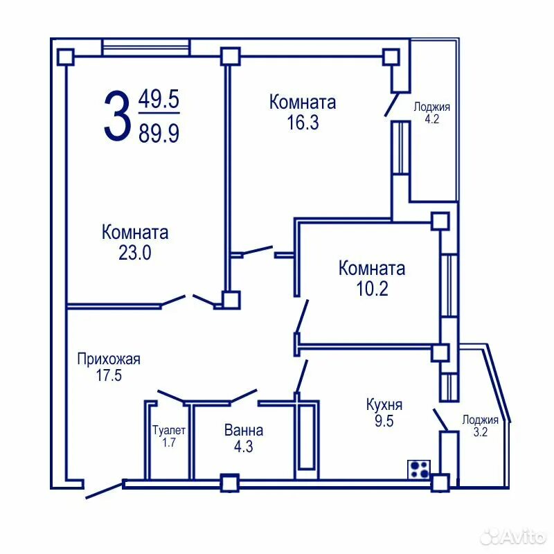 Планировки квартир территория 3 Площадь трехкомнатной квартиры фото - DelaDom.ru