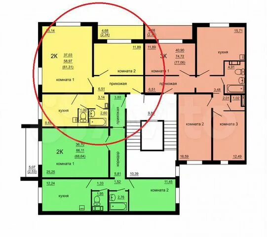 Планировки квартир в челябинске 2-к квартира, 63 м², 10/10 эт. на продажу в Челябинске Купить квартиру Авито