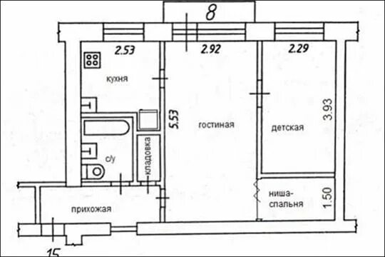 Планировки квартир в домах хрущевках Перепланировка хрущевки в 2023 г Планы небольших квартир, Ремонт, Планировки
