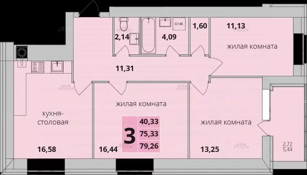Планировки квартир в калуге 7 689 300 Руб., 3-к. квартира, 85.2 м, 4/10 эт., Купить квартиру от застройщика 