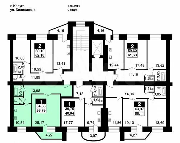Планировки квартир в калуге 1-к квартира, 56.8 м², 9/9 эт. на продажу в Калуге Купить квартиру Авито