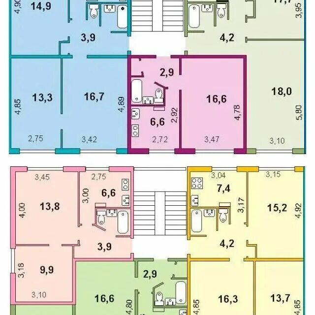 Планировки квартир в панельных домах 17 этажей Купить Квартиру на 4 Этаже на улице Гагарина (Железногорск) - объявления о прода