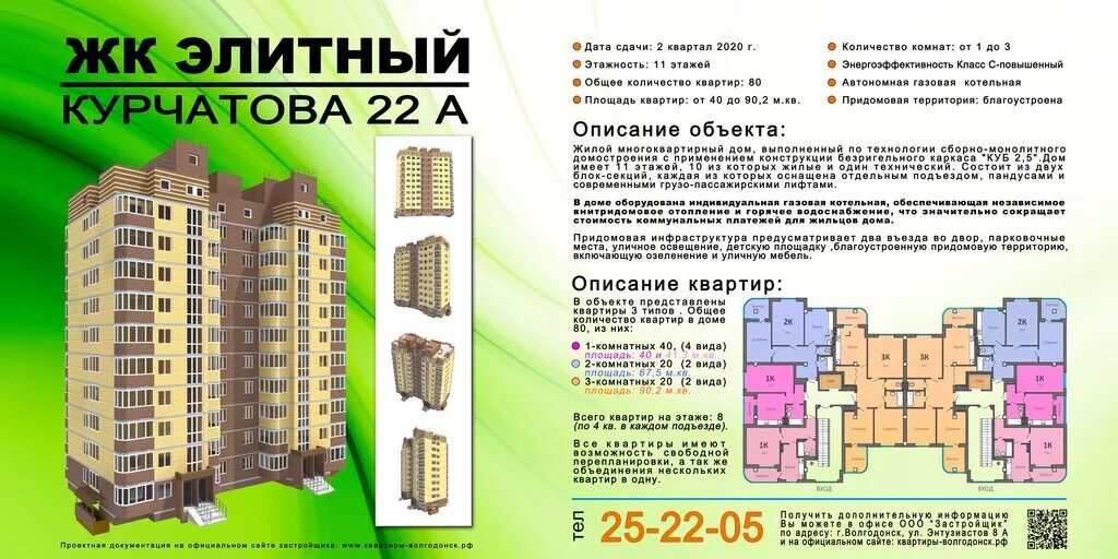 Планировки квартир волгодонск Panorama: Zastroischik, building company, Russia, Volgodonsk, ulitsa Entuziastov