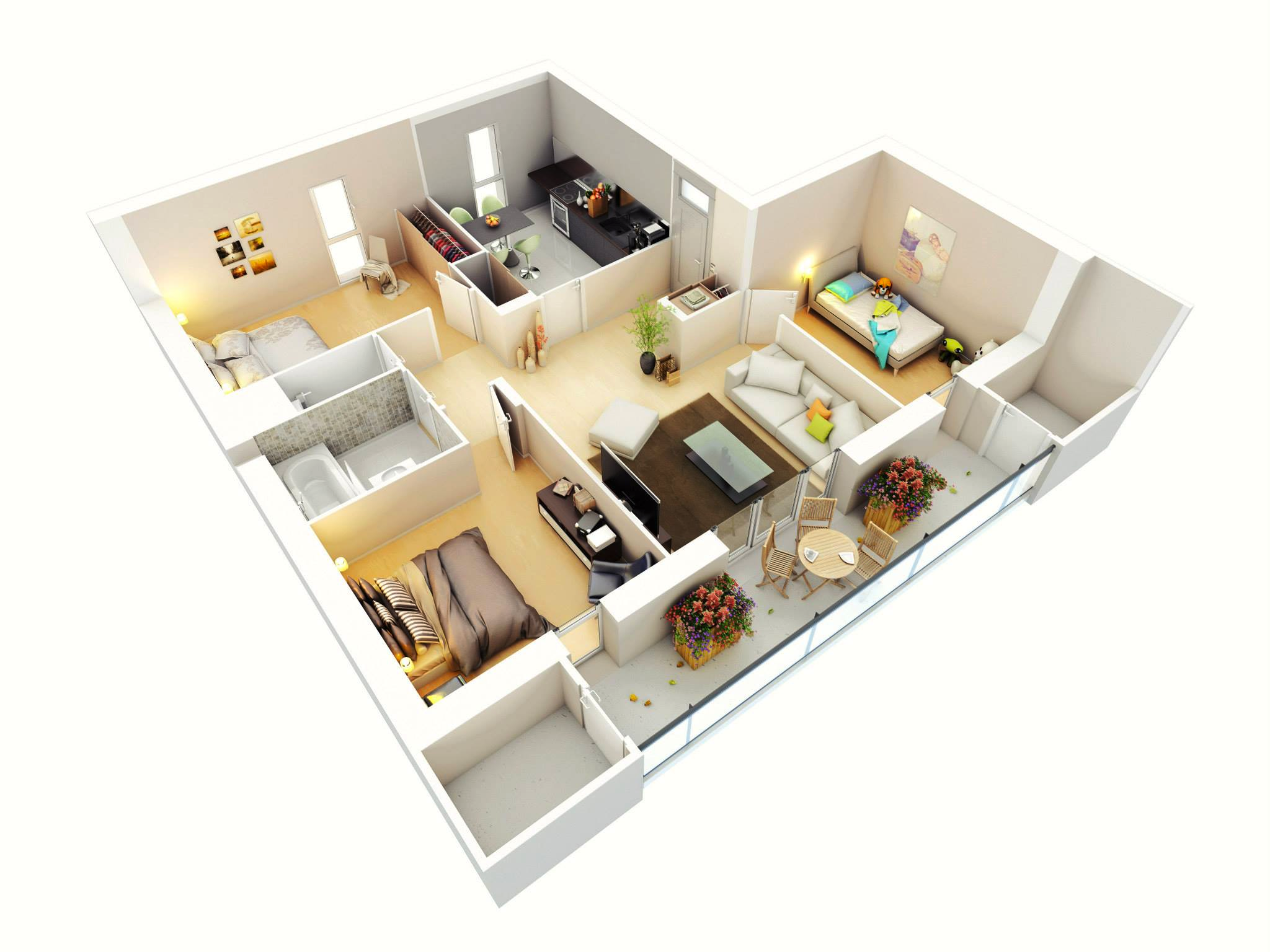 Планировки квартиры 4 tiny house floor plan - Google Search Apartment floor plans, Three bedroom house