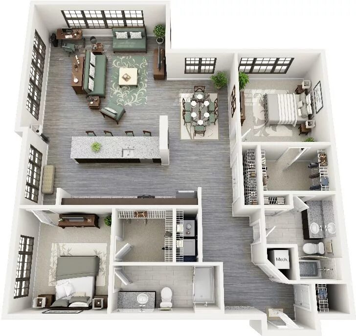 Планировки квартиры 4 Apartment floor plans, Apartment layout, Apartment plans