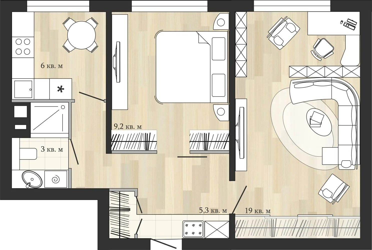 Планировки квартиры 53 кв Дизайн проект двухкомнатной квартиры фото - DelaDom.ru