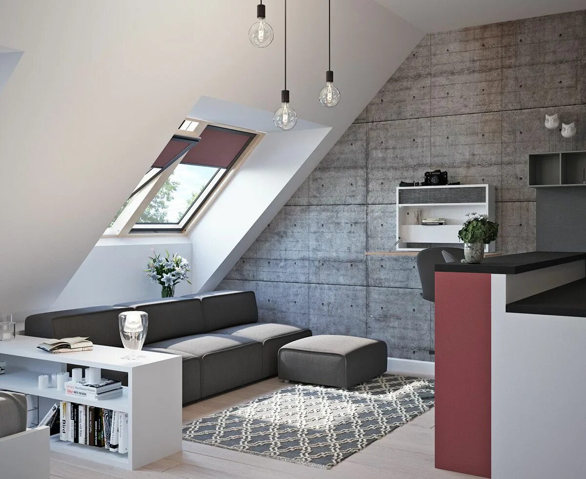 Планировки мансарды фото Маленькая мансардная квартира on Behance Design, Home decor, Apartment