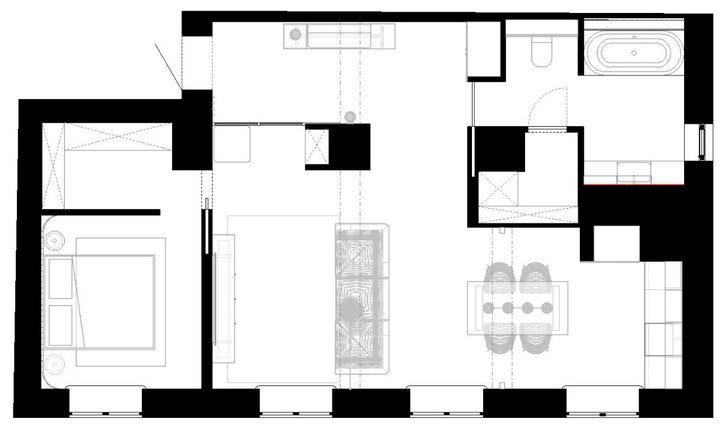Планировки минских квартир Квартира 65 м² в сталинском доме в Минске myDecor