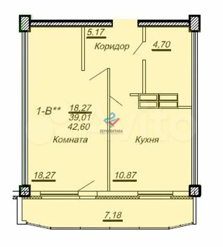 Планировки однокомнатных квартир тольятти 1-к квартира, 43.1 м², 6/12 эт. на продажу в Тольятти Купить квартиру Авито