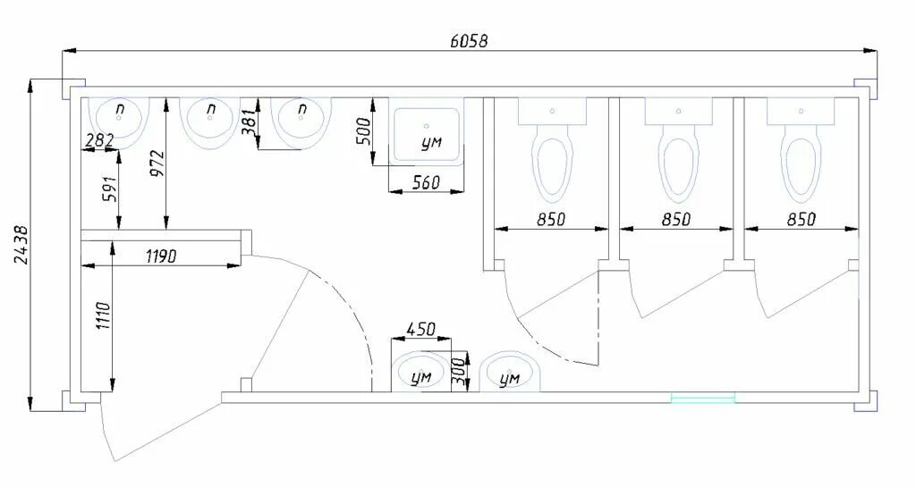 Планировки санузлов на 2 этажах 50+ Typical Bathroom Dimensions And Layouts