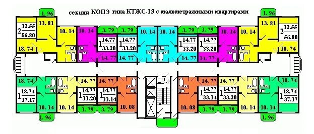 Планировки серии копэ 22 этажа Серии КОПЭ-80 и КОПЭ-85 "МОСтройпроект"