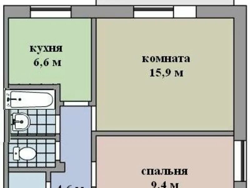 Планировки советских квартир 2 комнаты Дома улучшенной планировки AnikStroy.ru